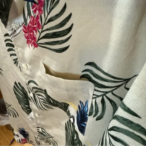 Croft & Barrow Floral Leaf Print Shirt - Picture 3 of 5